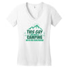 This Guy Loves Camping With His Girlfriend Women's V-Neck T-Shirt