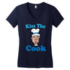 kiss the cook Women's V-Neck T-Shirt