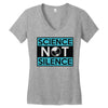 science not silence Women's V-Neck T-Shirt