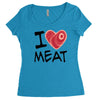 i love meat Women's Triblend Scoop T-shirt