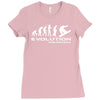 evolution of snowboarding funny Ladies Fitted T-Shirt