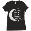 i love you to the moon and back babygrow Ladies Fitted T-Shirt
