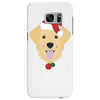 golden retriever dog with red santa's hat Samsung Galaxy S7 Edge