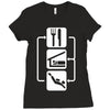 v2 eat sleep scuba dive Ladies Fitted T-Shirt