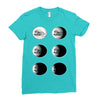 the phases of the moon of laika dog Ladies Fitted T-Shirt