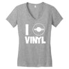 i love vinyl Women's V-Neck T-Shirt
