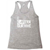 i can survive cancer Racerback Tank