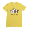 crazy cat lady Ladies Fitted T-Shirt