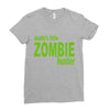 daddy's little zombie hunter Ladies Fitted T-Shirt