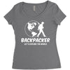 Backpacker Let's Explore The World Women's Triblend Scoop T-shirt