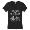 i love when my wife lets me buy another bike Women's V-Neck T-Shirt