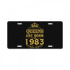 queens are born in 1983 License Plate