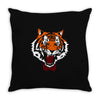 tiger bow tie Throw Pillow