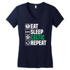 eat sleep celtic Women's V-Neck T-Shirt