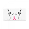 breast with pink ribbon License Plate