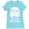 support the troops Ladies Fitted T-Shirt