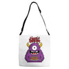 happy birthday monster Adjustable Strap Totes