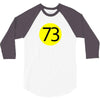 73 the perfect number t shirt the big bang theory cool funny 3/4 Sleeve Shirt