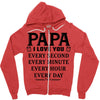 I Love you Papa Zipper Hoodie