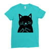 black cat (2) Ladies Fitted T-Shirt