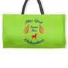 this girl love her chihuahua Weekender Totes