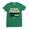 Uterine Cancer Awareness I Wear Peach For Some Special To Me Ladies Fitted T-Shirt
