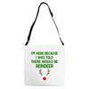 i'm here because i was told there would be reindeer Adjustable Strap Totes