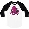 purple octopus playing the bagpipes 3/4 Sleeve Shirt
