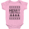 ugly merry christmas Baby Bodysuit