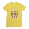 coffee coffee coffee Ladies Fitted T-Shirt