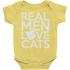 real men love cats Baby Onesie