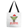 may christmas be with you Tote Bags