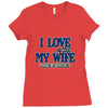 my wife lets me fishing Ladies Fitted T-Shirt