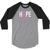 Hope. Breast Cancer Awareness 3/4 Sleeve Shirt