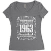 vintage made in 1963 perfectly aged a living legend Women's Triblend Scoop T-shirt