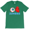 i heart zombies scary eye bloody heart halloween T-Shirt