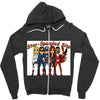 star spangled hammered Zipper Hoodie