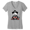 pirate panda Women's V-Neck T-Shirt