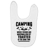 Camping Where Friends And Marshmallow Get Toasted At The Same Time Baby Bibs