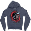 shark attack Zipper Hoodie