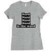 nerd is the word Ladies Fitted T-Shirt