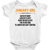 January Girl Hated By Many Baby Onesie