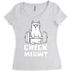 gym cat workout Women's Triblend Scoop T-shirt