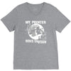 my pointer rides shotgun V-Neck Tee