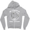 halloween my labrador rides shotgun Zipper Hoodie
