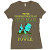 never underestimate an old man with a Ladies Fitted T-Shirt