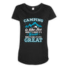 Camping Is Like Sex Maternity Scoop Neck T-shirt