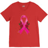 breast cancer pink ribbon V-Neck Tee