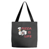pizza is love pizza is life Tote Bags