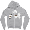 coffee that's always late Zipper Hoodie